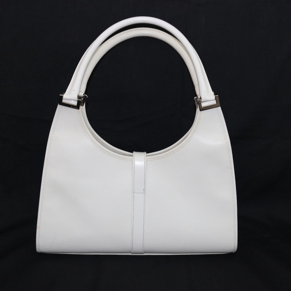 GUCCI white leather Jackie O shoulder handbag - Picture 4 of 8